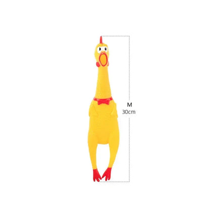 Yellow Screaming Chicken Dog Toys Novelty and Durable Chew Toy Sound Squeeze Screaming Toy