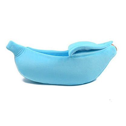 Puppy Dog Bed Cat Bed Pet Sofas Comfortable and Washable Cute Banana Shape Pug Doggy Kitten Sleeping Bed Nest for Small Animals