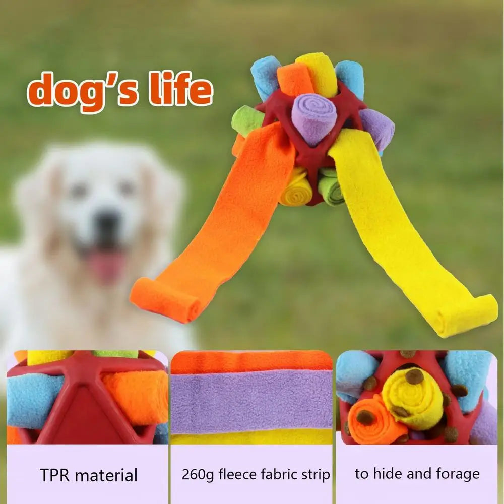 Furry Fellow Dog Toy Dog Snuffle Toy Sniff Ball Unbreakable Sniffle Interactive Treat Ball Dog Treat Dispenser Toy Dog Puzzle To