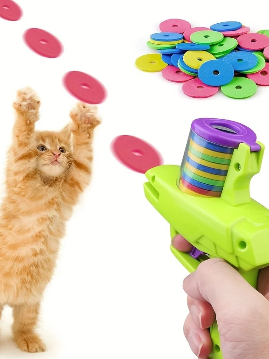 Funny Cat Toys Turnip Gun with 15pcs Reusable Foam Pet Hunting Interactive Toy Dog Cat Pet Supplies
