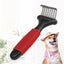 Dog Comb Pet Grooming Tools Dog Rake Comb Trimmer Stainless Steel Cat Dog Comb for Dematting Removing Dead Matted & Knotted Hair