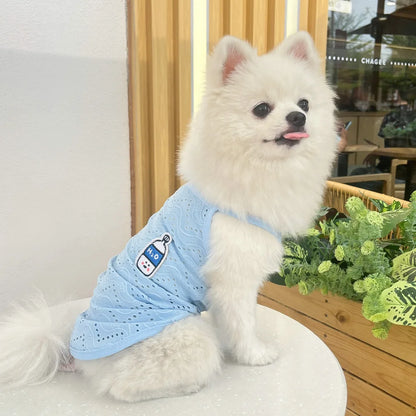 Spring and summer small dog clothing minimalist suspender thin breathable small and medium-sized dog pet cat clothing supplies