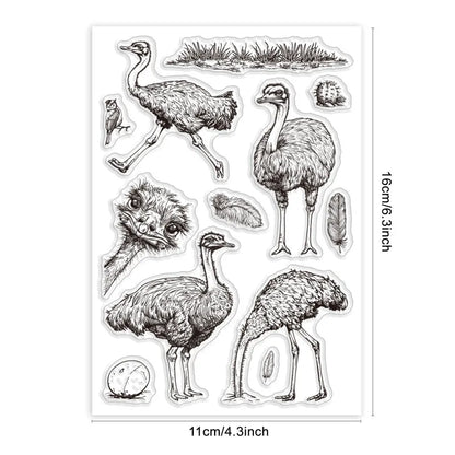 1pcs Bird Branch Silhouette Clear Stamps Birds Trees Clear Rubber Stamps Silicone for DIY Scrapbooking Photo Album 6.3x4.33inch