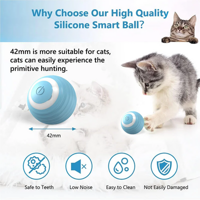 1Pcs Pet Gravity Intelligent Rolling Ball Cat Toy To Relieve Boredom Self Hi Cat Teaser Stick Kitten Charging Cat Teaser Ball