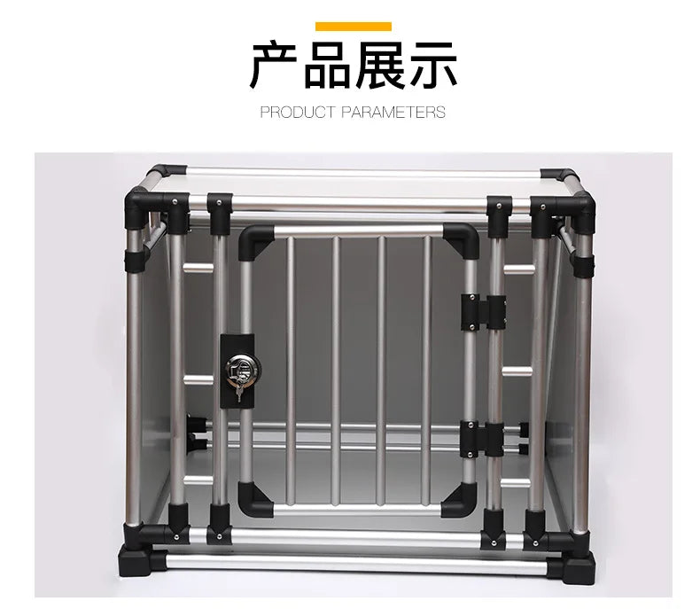 Pet cage, car aviation dog cage air freight Thickened ventilated aluminum firm dog cat large cage