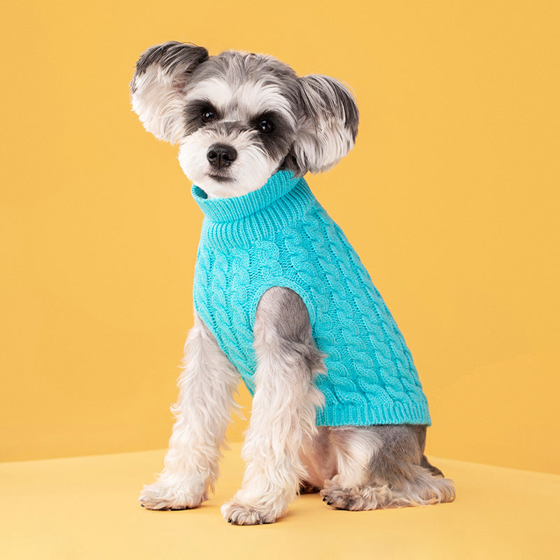 Puppy Cat Sweater Winter Warm Pet Clothes for Small Dogs Chihuahua Vest French Bulldog Knitted Sweater Schnauzer Kitten Costume