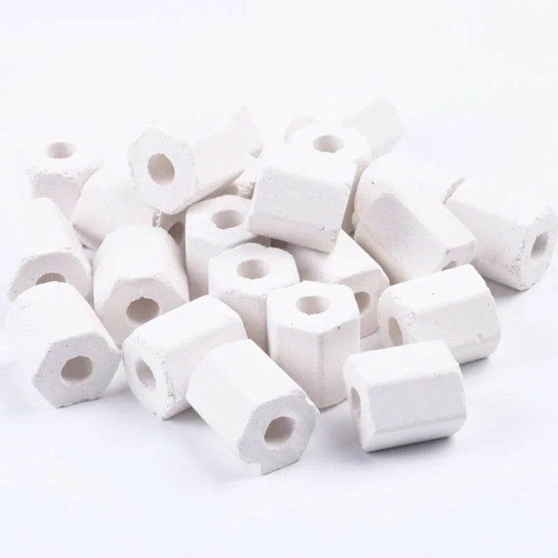 100g Aquarium Fish tank Filter Media Ceramic Ring For Aquarium Glass Ring Biological ring Baterial House 100g High Quality