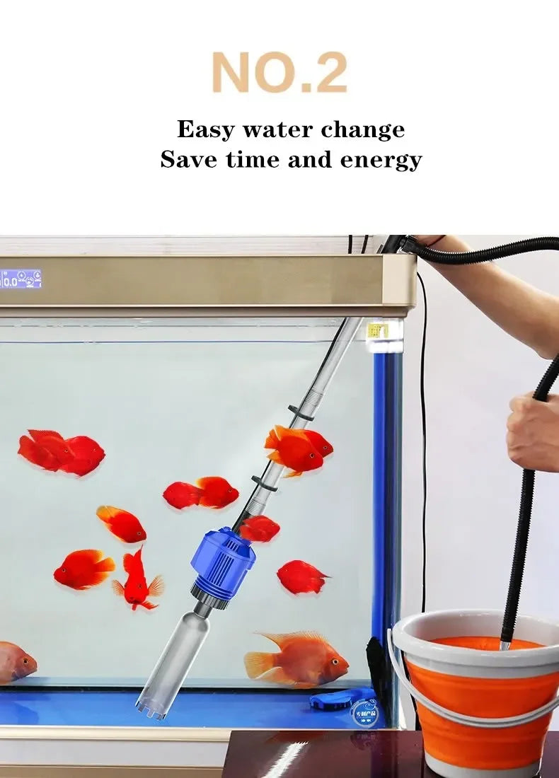 Electric Fish Tank Gravel Cleaner Automatic Aquarium Cleaner Water Change Pump Aquarium Siphon Vacuum Cleaner Water Filter Pump