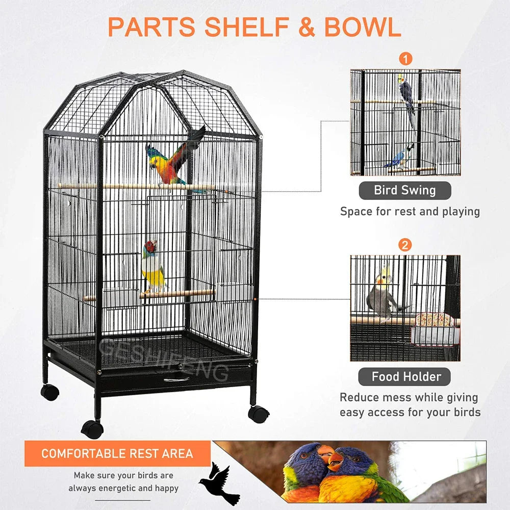 Hot Selling Durable Iron Wire Large Pet Cage Breeding Bird Parrot Cage Rabbit Cage