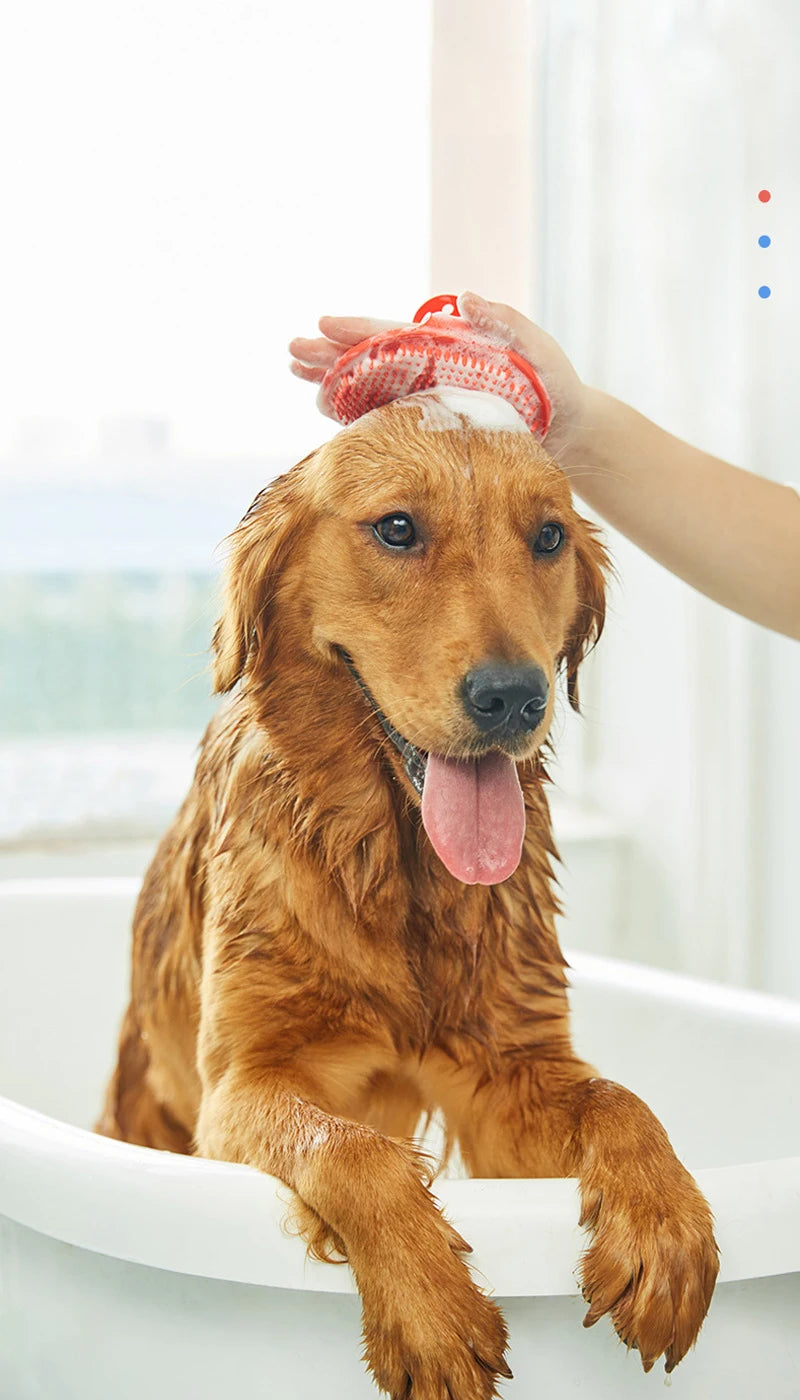 Soft Rubber Dog Brush Comb Cat Bath Brush Rubber Glove Hair Fur Grooming Massage Brush For Dog Cats Pet Bath Supplies