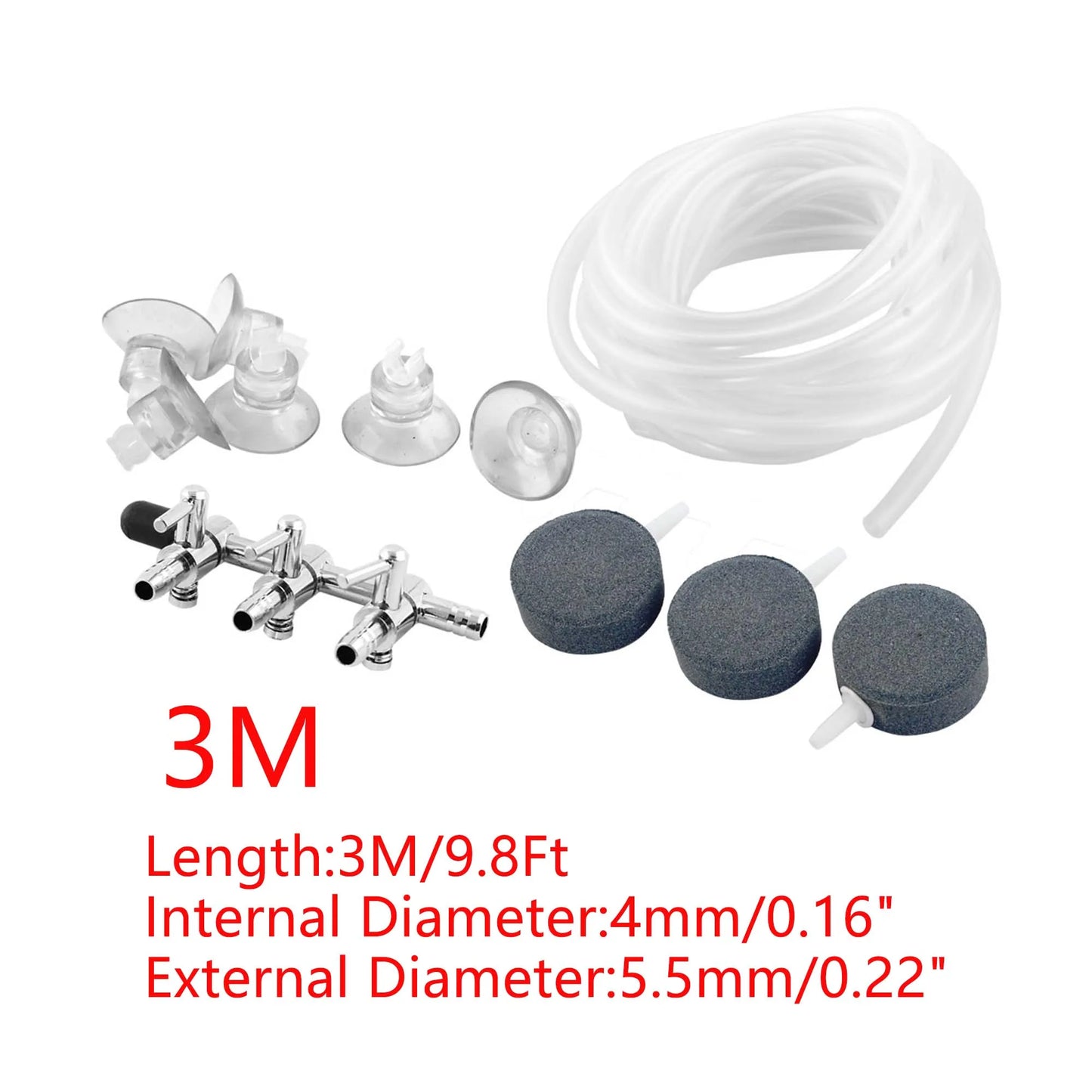 UXCELL Aquarium Silicone Tube Hose Connector ID 4mm Flexible Pipe Water Hose Connector Pump Parts Tools Fish Tank Accessories