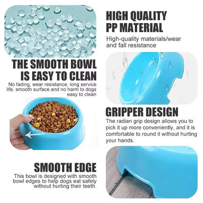 Candy Color Plastic Pet Round Bowl Cat And Dog Food Bowl Pet Small Cat And Dog Tableware Wholesale Easy To Clean Colorful