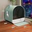 Hot Sale Easy Cleaning Closed Activated Carbon Deodorizing Semi-automatic Cat Litter Box