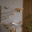 Cat Hammock Wall Mounted Wooden Furniture Scratcher Kitty Beds Perches circular plunge platform Cats Wall Shelf For Play & Climb