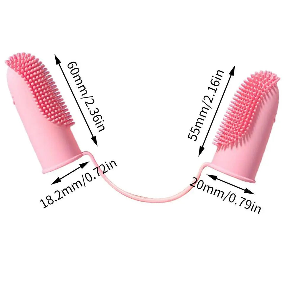 Puppy Tooth Brush Dog Finger Toothbrush For Easy Teeth Cleaning Dental Brush For Small Dogs Cats And Most Pets Supplies