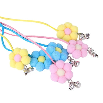 Cat Teaser Wand Kitten Stick Toy Cat Fishing Pole Toy Cat Teaser Toy With Bell And Chrysanthemum Pendant Promotes Cat Exercise