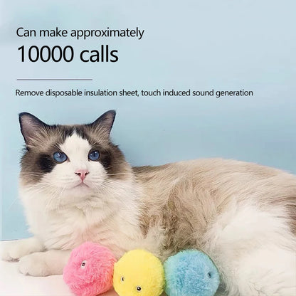Smart Interactive Ball Cat Toys Automatic Bouncing Rolling Ball Cat Mint Ball Sound Grinding Bite Resistant Cat and Pet Products