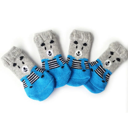 Dog Socks for Small Medium Dogs Non Skid Pet Puppy Grip Socks Paw Protectors Indoor Traction Control Socks for Hardwood Floor