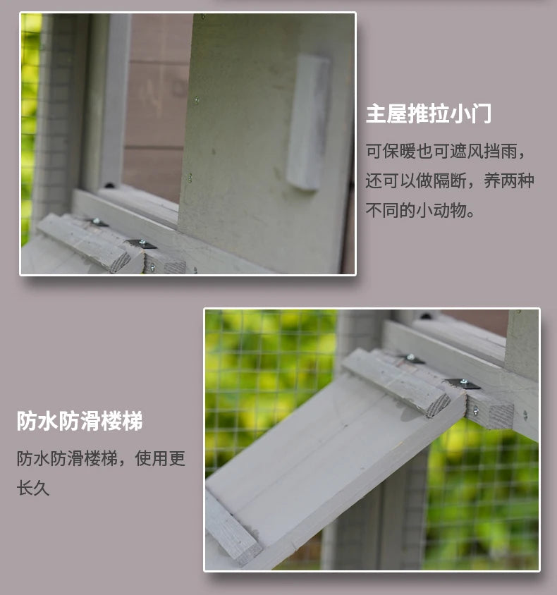 Rabbit Cage Extra Large Small Rabbit Cage Pet Rabbit Housing Outdoor Household Solid Wood Double decker Villa Breeding Cage