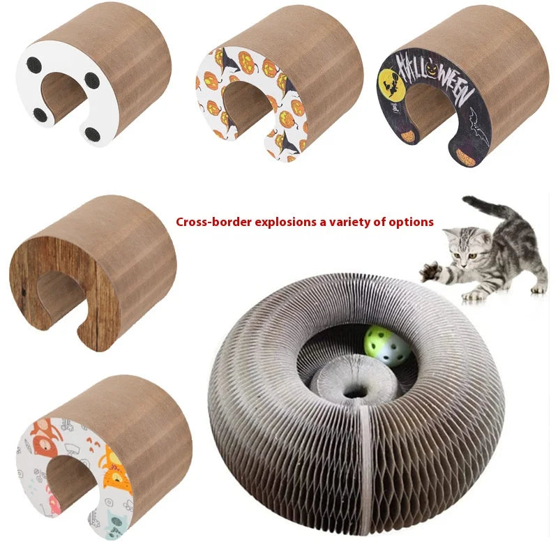 Popular Magic Organ Cat Scratch Board Cat Toy with Bell Cat Scratch Claw Cat Crawler Pet Supplies