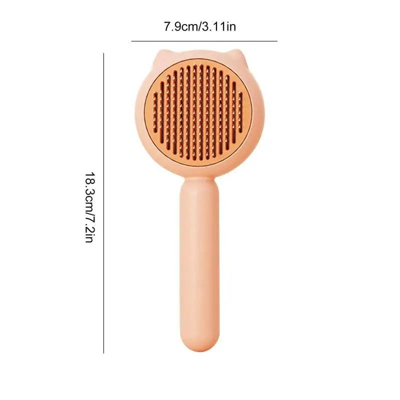Cat Brush For Shedding Self-Cleaning Slicker Pets Grooming Tool With Release Button Shedding And Dematting Undercoat Rake Comb