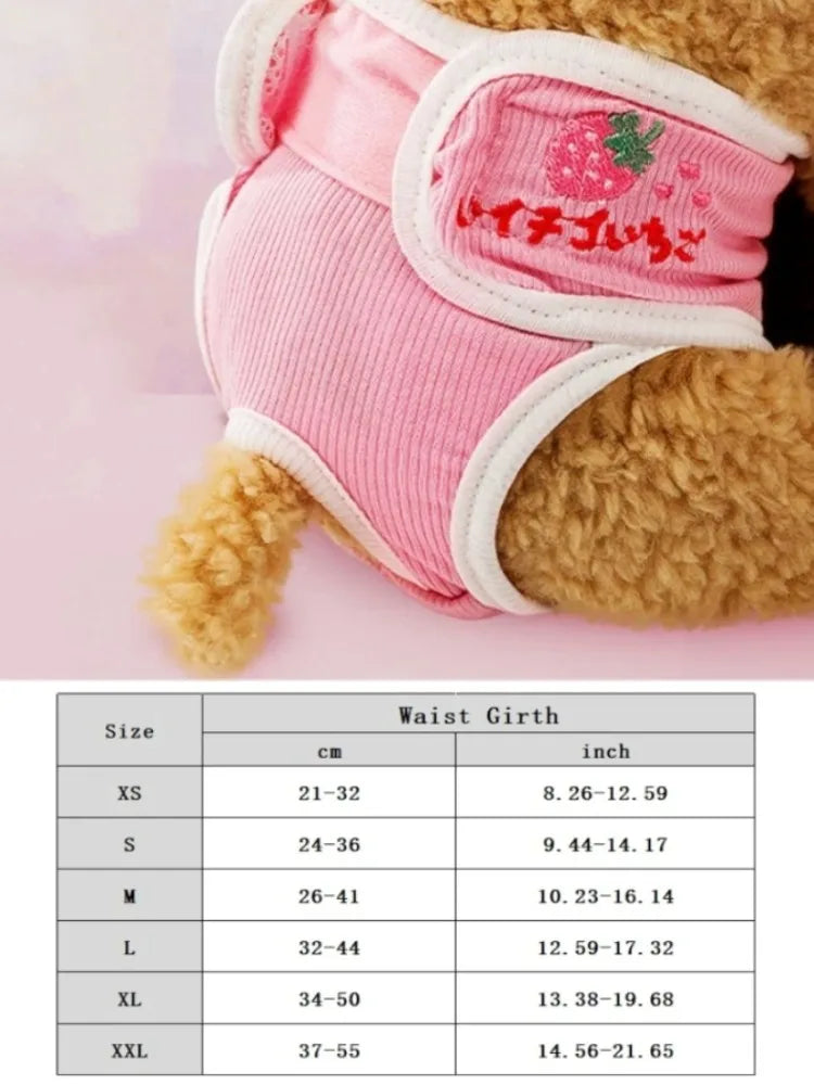 Washable Dog Diapers Pet Physiological Pant Puppy Women's Shorts Underwear Female Dog Diaper Panties Pet Cat Dog Clothes 2024