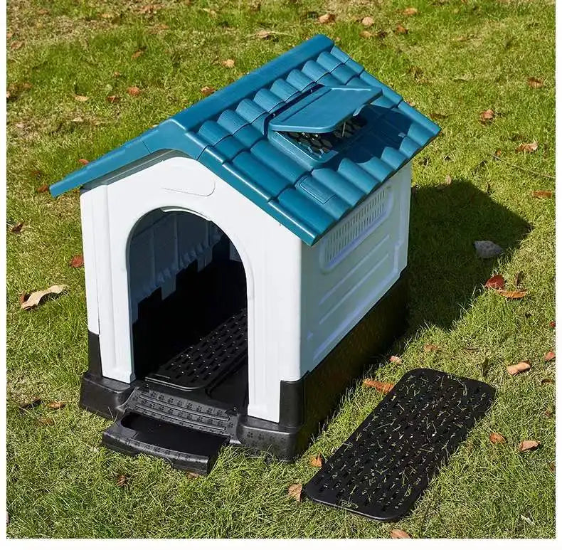 Outdoor kennel with toilet, sun protection in summer, universal in all seasons, outdoor rain-proof dog house, warm in winter, s