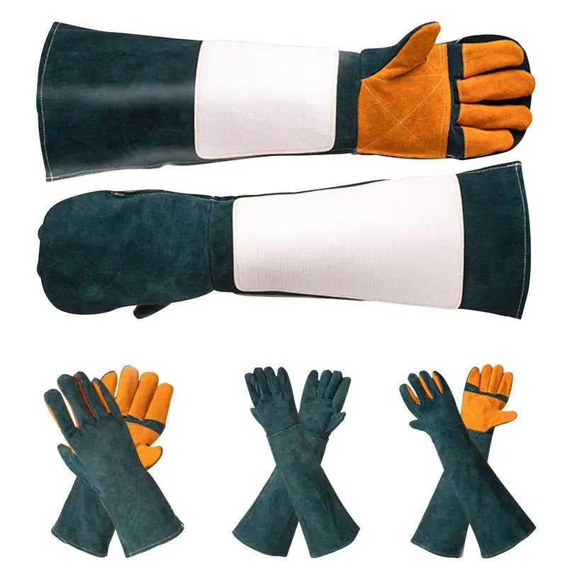 Animal Handling Gloves Extreme Heat And Fire Resistant Gloves Bite Proof Animal Gloves For Cat Dog Bird Pet Trapping Supplies