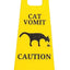 Cat Dog Vomit Caution Sign Funny Creative Dog Cat Vomit Caution Sign 3D Printed Yard Sign Cat Dog Vomit Warning Sign Board