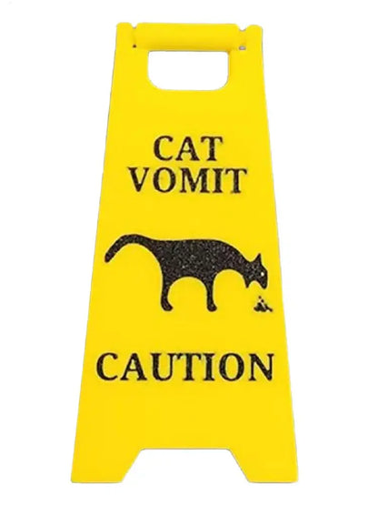 Cat Dog Vomit Caution Sign Funny Creative Dog Cat Vomit Caution Sign 3D Printed Yard Sign Cat Dog Vomit Warning Sign Board