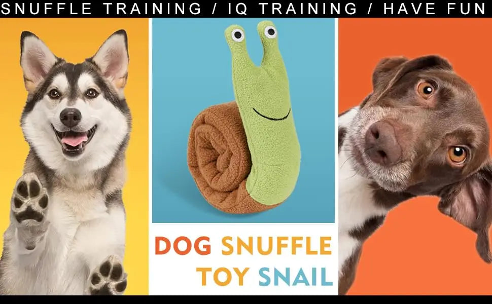 Dog Squeak Toys Pet Sniffing Plush Snails Toys Tibetan Food Molar Puzzle Dog Toys Interactive Dog Puzzle Toy Feeder Pet Supply