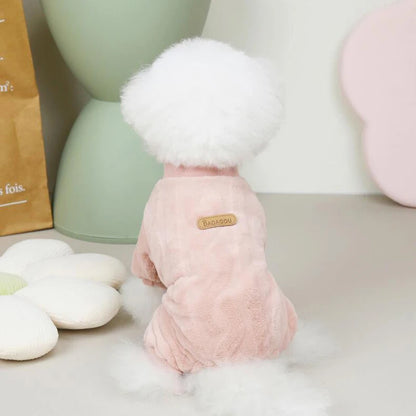 Luxury Fashion Thermal Fleece Dog Pajamas Onesie Winter Puppy Jumpsuit Poodle Chihuahua Yorkie Boy Dog Clothes for Small Dogs