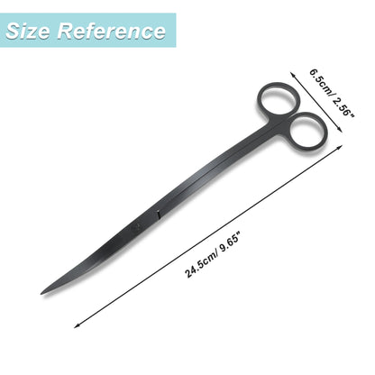 UXCELL 25cm Stainless Steel Aquarium Scissors Polished Grip Aquascapes Essential Silver Tone Aquarium Cleaning Tools