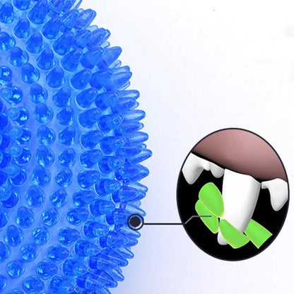 Pet Teething Sound Toy TPR Bite-resistant Raised Texture Teeth Design Spherical Safe Harmless Health Promotes Cleans Oral H0F7