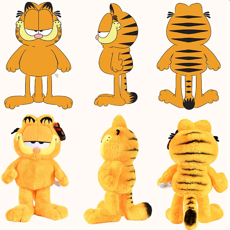 Original GARFIELD FAMILY Kawaii Soft Plush Toys Cute Cartoon Garfield Cat Odie Stuffed Animals Peluche Dolls Birthdays Gifts Kid