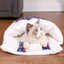 Japanese Cat Bed Winter Removable Warm Cat Sleeping Bag Deep Sleep Pet Dog Bed House Cats Nest Cushion with pillow