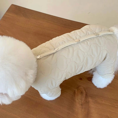 Winter Dog Jacket Pet Four Legged Dog Clothes Fashion Pocket Warm Dog Coat Puppy Jumpsuit Chihuahua Bichon Costume Dog Supplies