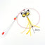 Interactive Wire Feather Cat Teaser Stick Fun Pet Toy for Kittens Entertaining Bell Feather Fish Wand Playful Cat Accessories