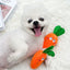 Puppy Dog Plush Squeaky Toy for Small Medium Dogs Cute Bone Carrot Toy for Aggressive Chewers Pet Cat Products Puppy Accessories
