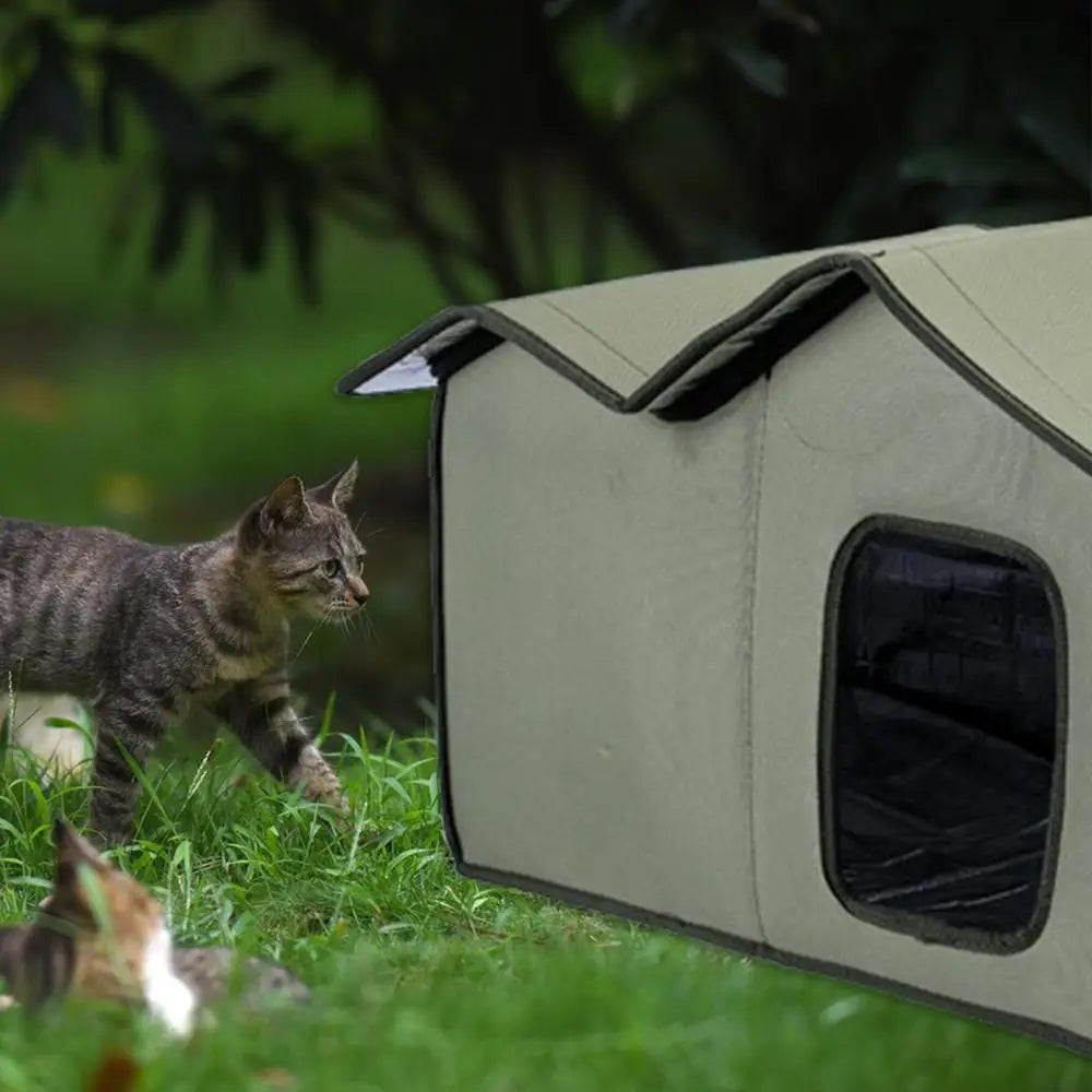 Outdoor Cat Shelter Large Winter Insulated Pet House Waterproof Detachable Cat Shelter Washable Cat Nest Pet House For Cat Dog