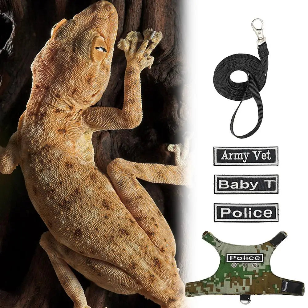 Bearded Dragon Leashes Escape Proof Adjustable Lizard Reptiles Harness Bearded Dragon Harness Leashes Adjustable Lizard Ropes