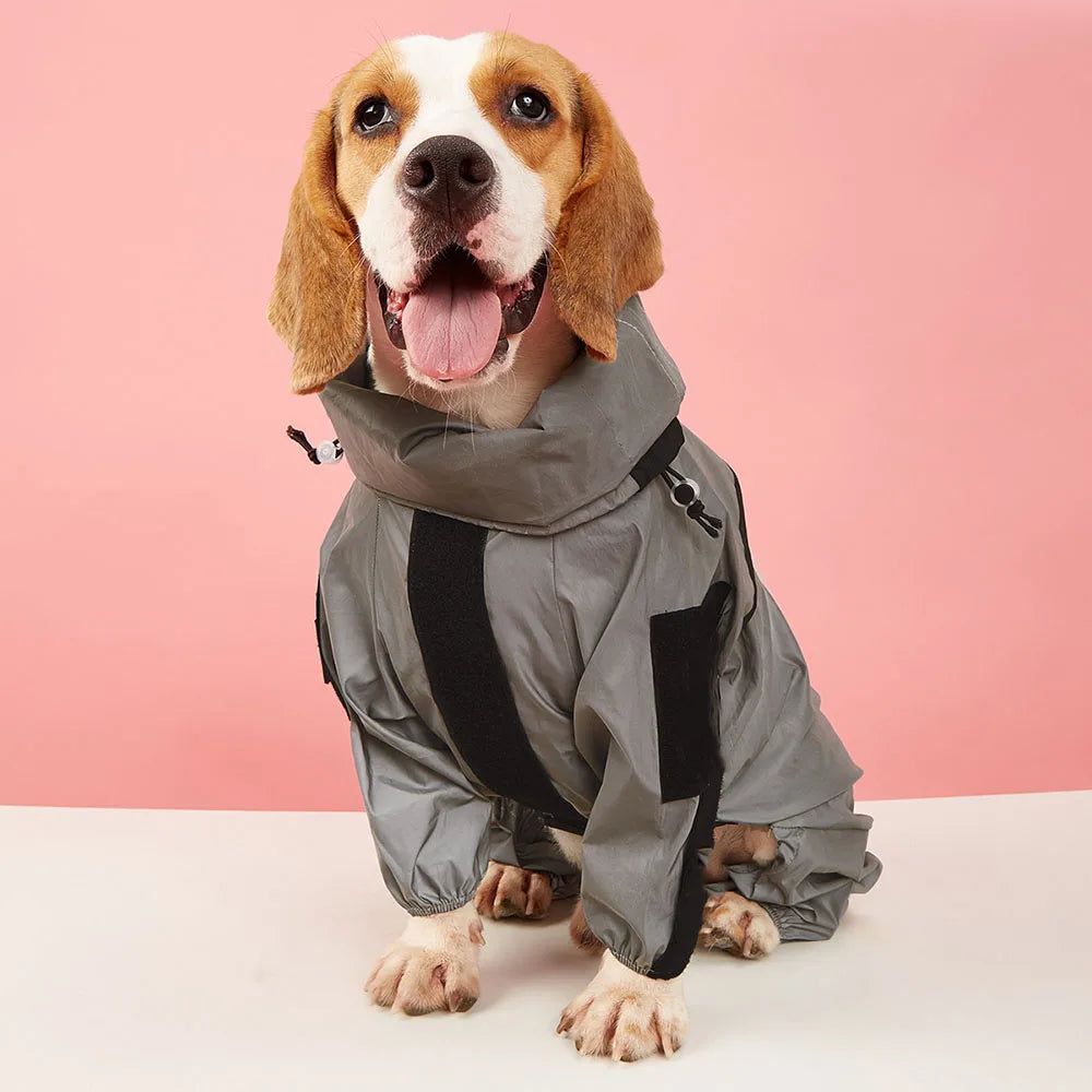 Reflective Dog Raincoat Dog Waterproof Jumpsuit Sunscreen Coat Jacket for Puppy Large Dogs Outdoor Clothes Pet Cat Dog Products