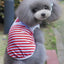 Pet Dog Clothes For Small Dogs Summer Cartoon Vest Clothing Sailor Tie Anchor Print Navy Tie Stripes Cat Dog Breathable T-Shirt