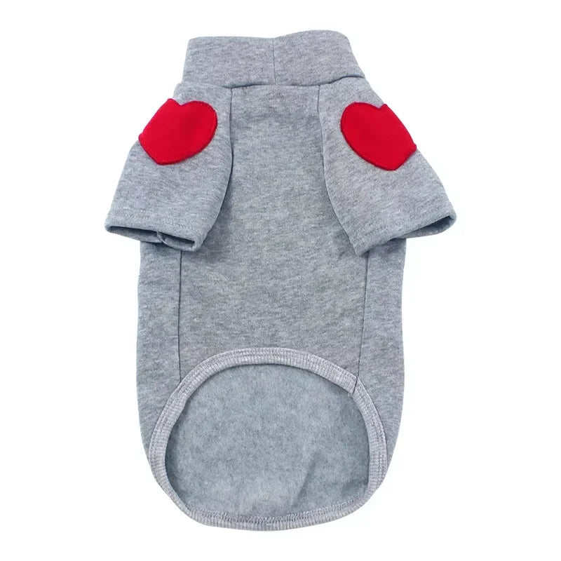 Autumn and Winter Puppy Clothes Warm Dog Vest French Love Chihuahua Outfits Yorkies Poodle Jacket Pug Teddy Coat Pet Hoodie