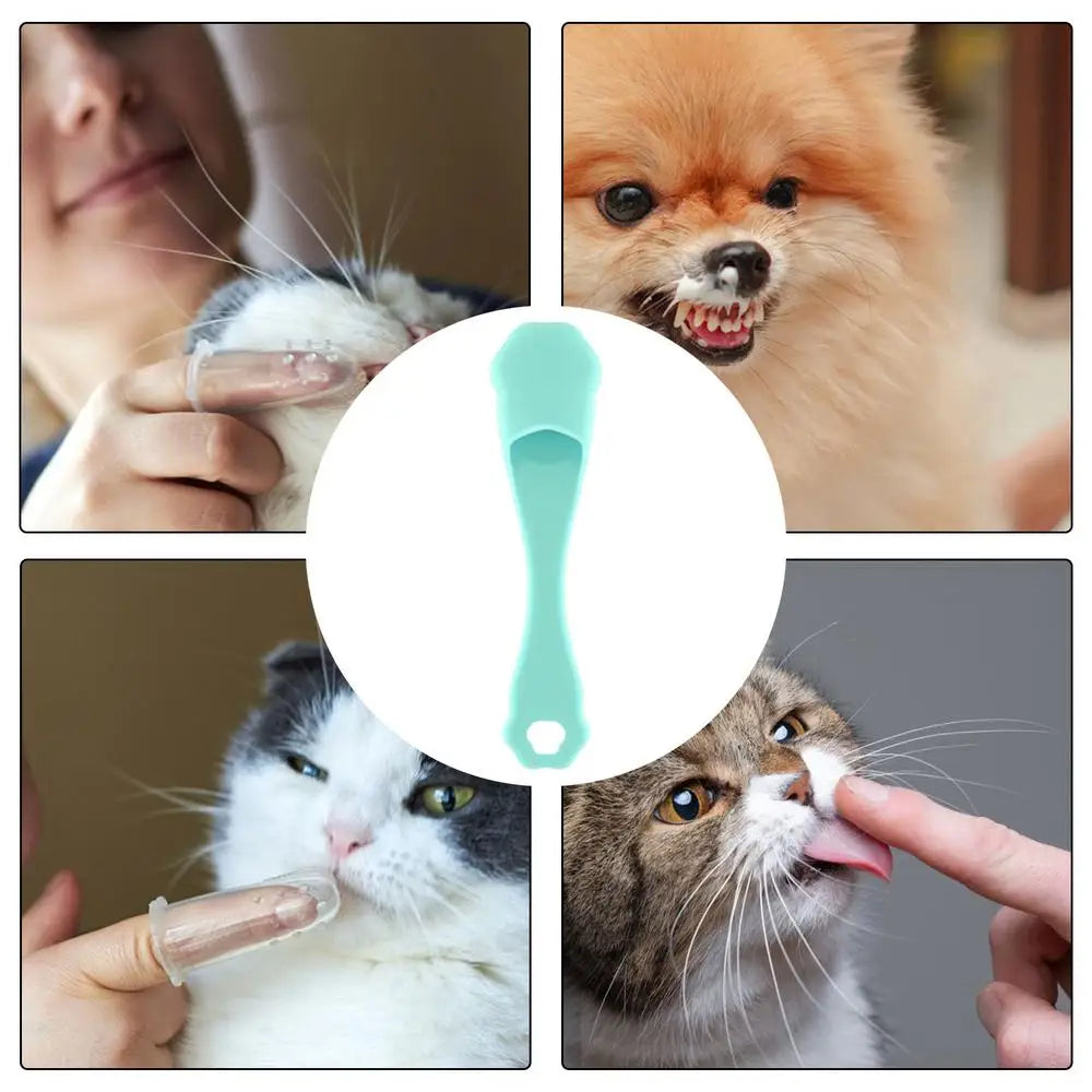Finger Toothbrush For Dogs Cat Finger Tooth Brushes Dog Teeth Cleaning Food Grade Silicone Pet Cleaning Tools
