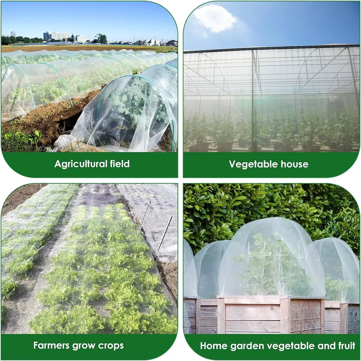 Garden Plant Insect Netting Vegetable, Flower and Fruit Care Cover Netting Pest Control Bird-proof 60 Mesh Protective Netting