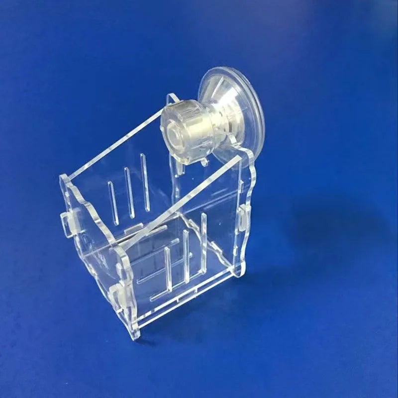 Hanging Fish Tank Crystal Acrylic Pot Polka Aquarium Decoration Water Planting Cylinder Cup Feeding Accessories with SuctionCup