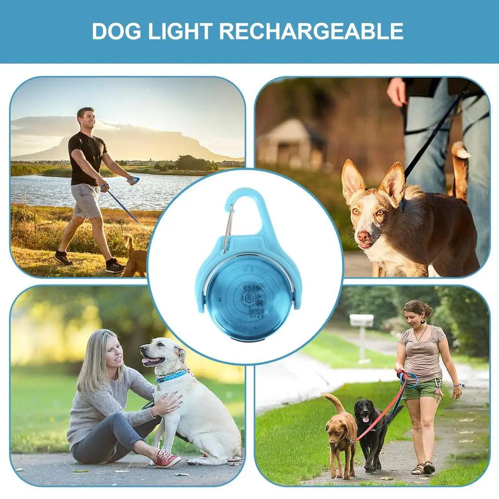 Dog Walking Light 4 Modes Color Changing Dog Lights Light Up Dog Collars LED Dog Light Pet Collars For Night Walking LED Light