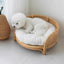 South East Asia Natural Indonesian True Rattan Teddy Nest Summer Cool Round Pomeranian Small Pet Cat Dog Kennel