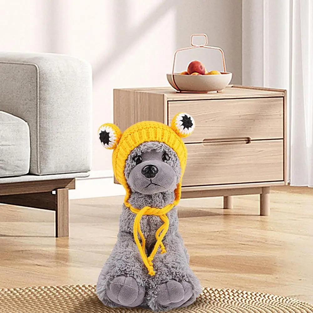 Dog Beanie Hat Windproof Medium Dog Warm Hat With Dreadlocks Dog Apparel For Outdoor Exercising Sleeping Walking Jogging
